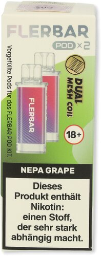 Flerbar Pod Nepa Grape Prefilled Pods 2x2ml 20mg