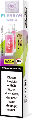 Flerbar Pod Strawberry Ice Prefilled Pods 2x2ml 20mg