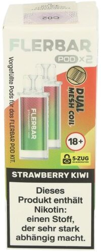 Flerbar Pod Strawberry Kiwi Prefilled Pods 2x2ml 20mg