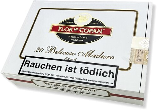 Flor de Copan Belicoso Maduro Zigarren 20 Stk. Flor de Copan Belicoso Maduro Zigarren 20 Stk.