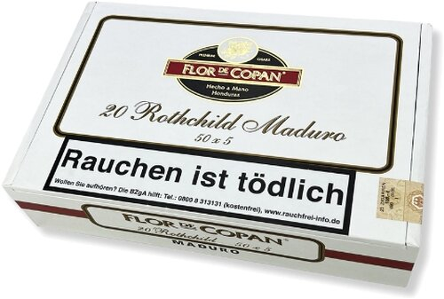 Flor de Copan Rothschild Maduro Zigarren 20 Stk. Flor de Copan Rothschild Maduro Zigarren 20 Stk.
