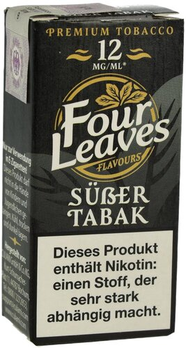 Four Leaves Liquid Süßer Tabak 12mg Four Leaves Liquid Süßer Tabak 12mg