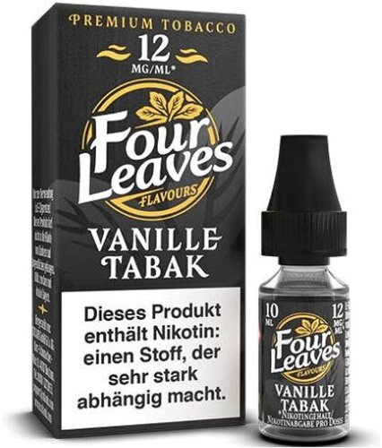 Four Leaves Liquid Vanille Tabak 12mg Four Leaves Liquid Vanille Tabak 12mg
