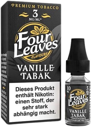 Four Leaves Liquid Vanille Tabak 3mg Four Leaves Liquid Vanille Tabak 3mg
