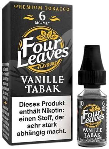 Four Leaves Liquid Vanille Tabak 6mg Four Leaves Liquid Vanille Tabak 6mg