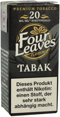 Four Leaves Nikotinsalzliquid Tabak 20mg Four Leaves Nikotinsalzliquid Tabak 20mg