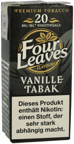 Four Leaves Nikotinsalzliquid Vanille Tabak 20mg Four Leaves Nikotinsalzliquid Vanille Tabak 20mg
