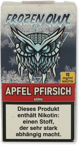 Frozen OWL Apfel Pfirsich Nikotinsalz Liquid 10ml 10mg