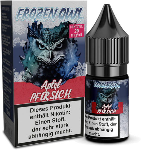 Frozen OWL Apfel Pfirsich Nikotinsalz Liquid 10ml 20mg