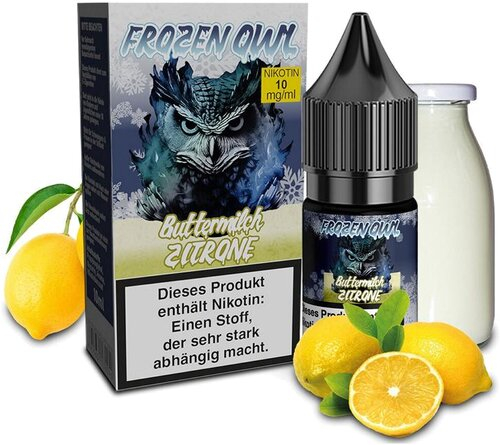 Frozen OWL Buttermilch Zitrone Nikotinsalz Liquid 10ml 10mg