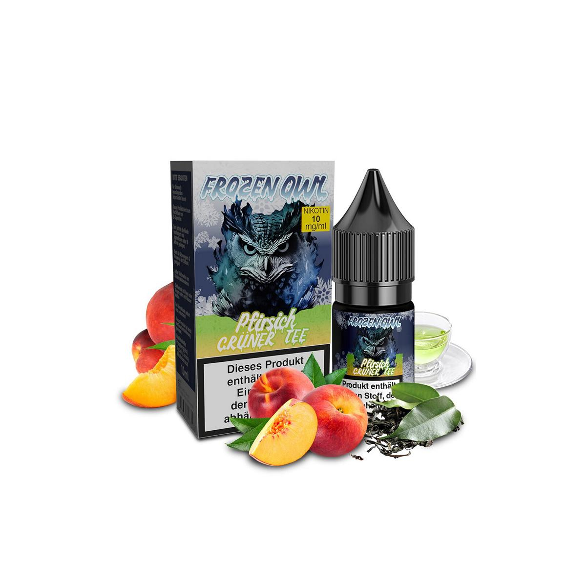 Frozen OWL Pfirsich Grüner Tee Nikotinsalz Liquid 10ml 10mg