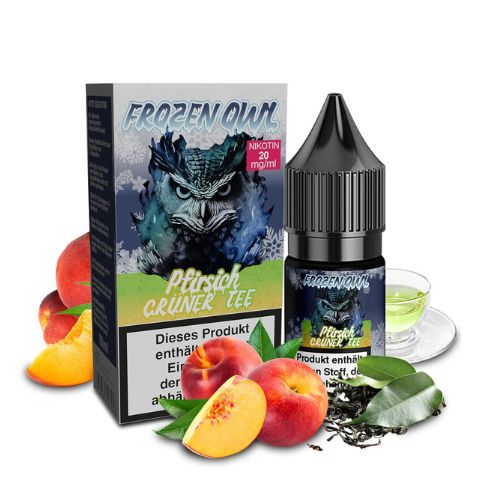 Frozen OWL Pfirsich Grüner Tee Nikotinsalz Liquid 10ml 20mg