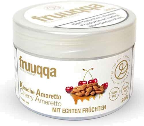Fruuqqa Shisha-Tabakersatz Kirsche Amaretto nikotinfrei 200g  Fruuqqa Shisha-Tabakersatz Kirsche Amaretto nikotinfrei 200g