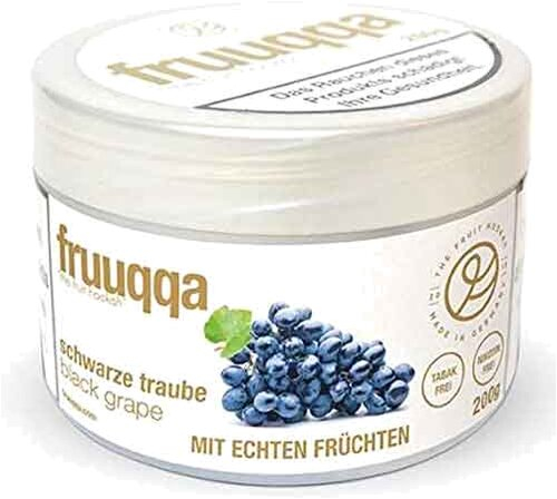 Fruuqqa Shisha-Tabakersatz Schwarze Traube nikotinfrei 200g  Fruuqqa Shisha-Tabakersatz Schwarze Traube nikotinfrei 200g