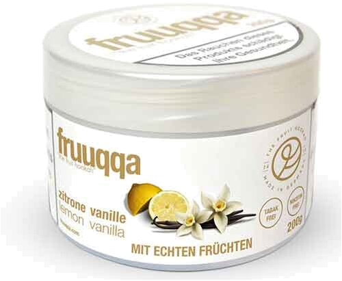 Fruuqqa Shisha-Tabakersatz Zitrone Vanille nikotinfrei 200g  Fruuqqa Shisha-Tabakersatz Zitrone Vanille nikotinfrei 200g