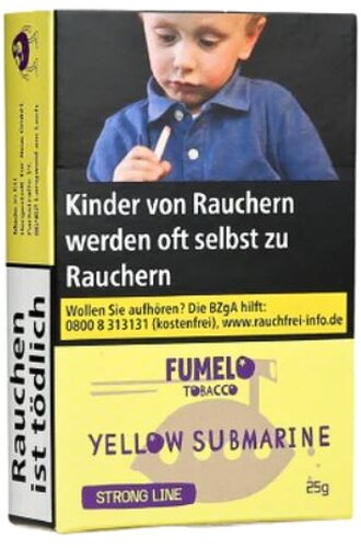 FUMELO TOBACCO YELLOW SUBMARINE Strong Line Wasserpfeifentabak 25g FUMELO TOBACCO YELLOW SUBMARINE Strong Line Wasserpfeifentabak 25g