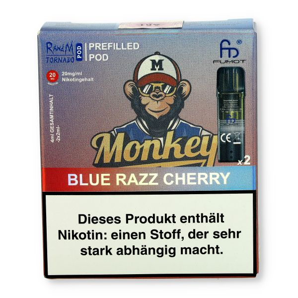 Fumot RandM Tornado Pods Blue Razz Cherry 2x2ml 20mg