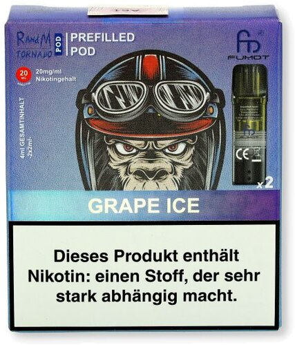 RandM Tornado Pods Grape Ice 2x2ml 20mg