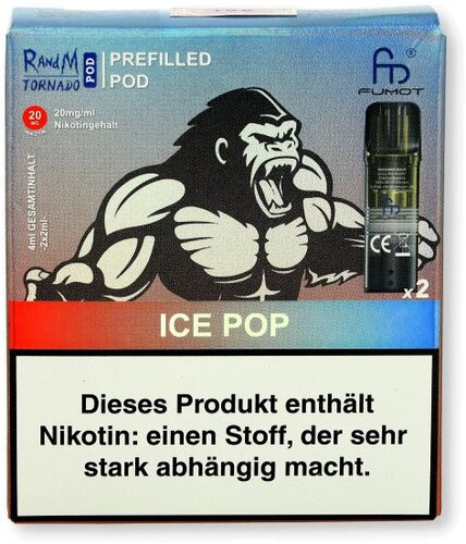 RandM Tornado Pods Ice Pop 2x2ml 20mg