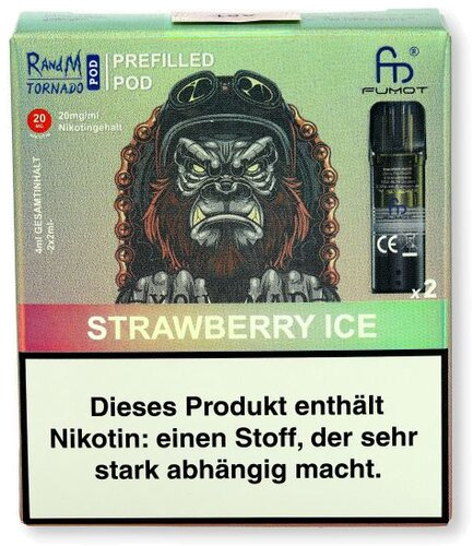 RandM Tornado Pods Strawberry Ice 2x2ml 20mg