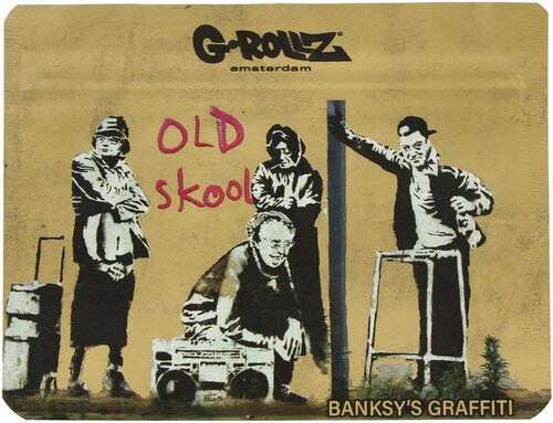G-ROLLZ Banksys Grafitti Aufbewahrungsbeutel Braun Old Skool G-ROLLZ Banksys Grafitti Aufbewahrungsbeutel Braun Old Skool
