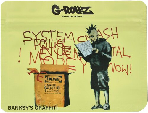 G-ROLLZ Banksys Grafitti Aufbewahrungsbeutel Gelb Ikae Punk G-ROLLZ Banksys Grafitti Aufbewahrungsbeutel Gelb Ikae Punk