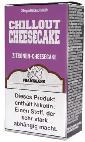 GANGGANG Chillout Chessecake Nikotinsalz Liquid 10ml 20mg GANGGANG Chillout Chessecake Nikotinsalz Liquid 10ml 20mg