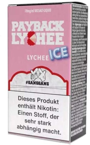 GANGGANG Payback Lychee Ice Nikotinsalz Liquid 10ml 20mg GANGGANG Payback Lychee Ice Nikotinsalz Liquid 10ml 20mg