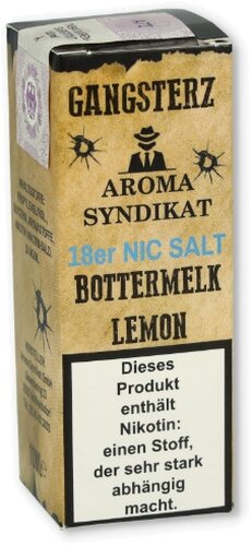 Gangsterz Bottermelk-Lemon Nikotinsalz Liquid 10ml 18mg Gangsterz Bottermelk-Lemon Nikotinsalz Liquid 10ml 18mg