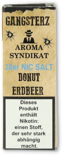 Gangsterz Donut Erdbeer Nikotinsalz Liquid 10ml 18mg Gangsterz Donut Erdbeer Nikotinsalz Liquid 10ml 18mg