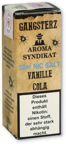 Gangsterz Vanille-Cola Nikotinsalz Liquid 10ml 18mg Gangsterz Vanille-Cola Nikotinsalz Liquid 10ml 18mg