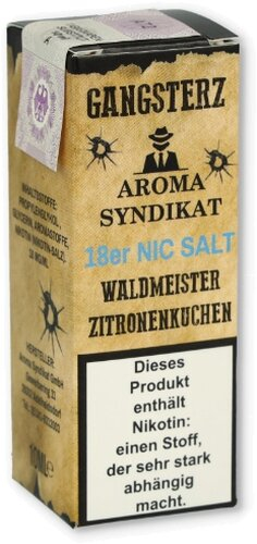 Gangsterz Waldmeister-Zitronenkuchen Nikotinsalz Liquid 10ml 18mg Gangsterz Waldmeister-Zitronenkuchen Nikotinsalz Liquid 10ml 18mg