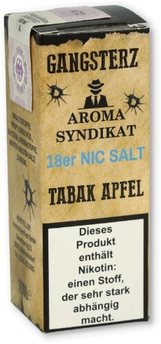 Gangsterzt Tabak-Apfel Nikotinsalz Liquid 10ml 18mg Gangsterzt Tabak-Apfel Nikotinsalz Liquid 10ml 18mg