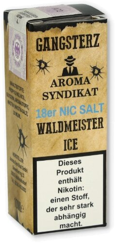 Gangsterzt Waldmeister Ice Nikotinsalz Liquid 10ml 18mg Gangsterzt Waldmeister Ice Nikotinsalz Liquid 10ml 18mg