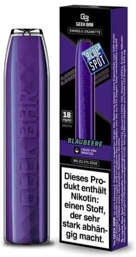 GeekBar Blaubeere 18mg Disposable E-Zigarette max. 575 Züge GeekBar Blaubeere 18mg Disposable E-Zigarette max. 575 Züge