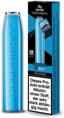 GeekBar Menthol 18mg Einweg E-Zigarette max. 575 Züge GeekBar Menthol 18mg Einweg E-Zigarette max. 575 Züge