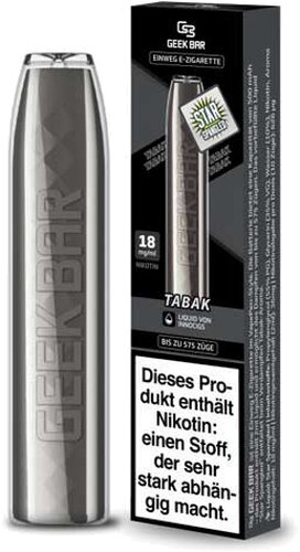 GeekBar Tabak 18mg Disposable E-Zigarette max. 575 Züge GeekBar Tabak 18mg Disposable E-Zigarette max. 575 Züge