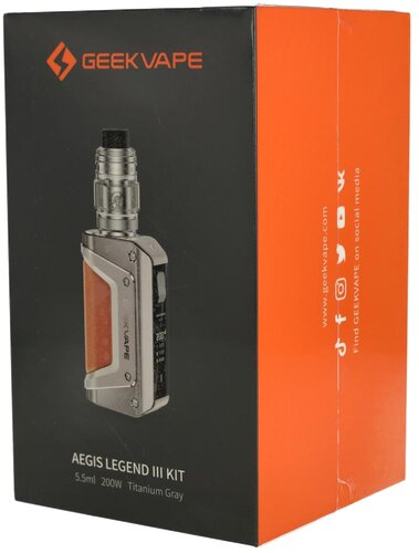 Geekvape Aegis Legend 3 Kit E-Zigarette titan-grau Geekvape Aegis Legend 3 Kit E-Zigarette titan-grau