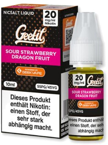 Geekvape Geekit Sour Strawberry Dragon Fruit Nikotinsalzliquid 20mg