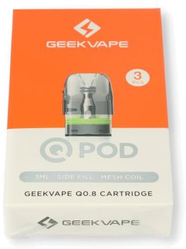 Geekvape Q Cartridge 0,8 Ohm 3 Stück Geekvape Q Cartridge 0,8 Ohm 3 Stück