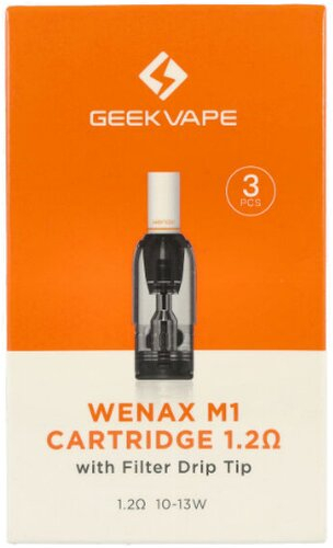 Geekvape Wenax M1 POD Tank Verdampfer mit Filter 1.2 Ohm 3Stk. Geekvape Wenax M1 POD Tank Verdampfer mit Filter 1.2 Ohm 3Stk.