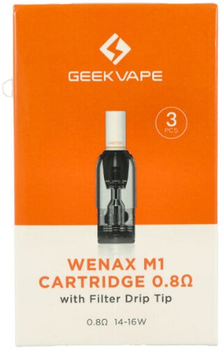 Geekvape Wenax M1 POD Tank Verdampfer mit Filter 0.8 Ohm 3Stk. Geekvape Wenax M1 POD Tank Verdampfer mit Filter 0.8 Ohm 3Stk.