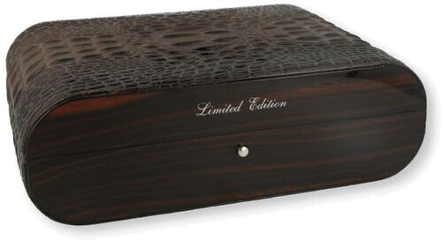 Gentili Humidor Ebano Makassar Pelle Coco Marrone Klein
