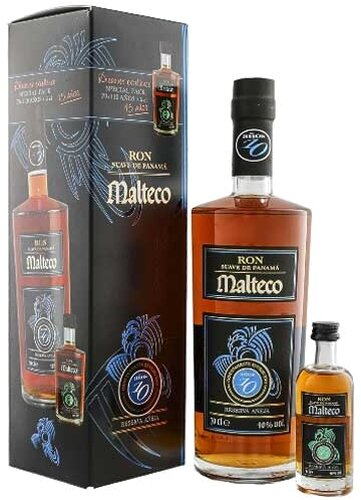 Geschenkbox Rum Malteco 10 Jahre 40% Vol. 700ml und Malteco 15 Jahre 40% Vol. 5cl Geschenkbox Rum Malteco 10 Jahre 40% Vol. 700ml und Malteco 15 Jahre 40% Vol. 5cl