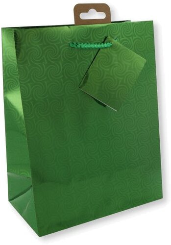 Geschenktüte Laser/Metallic Grün TBH 10x18x23cm 1 Stk. Geschenktüte Laser/Metallic Grün TBH 10x18x23cm 1 Stk.