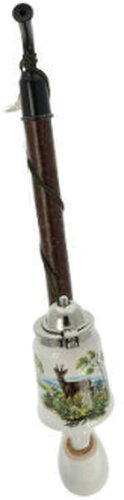 Gesteckpfeife aus Porzellan mit Jagdmotiv Junger Hirsch 30cm Gesteckpfeife aus Porzellan mit Jagdmotiv Junger Hirsch 30cm