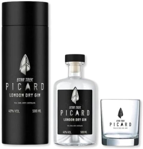 Gin V-SINNE Schwarzwald Star Trek Picard Earl Grey 40% Vol. mit Glas 500ml