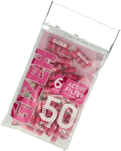 Gizeh Active Filter Pink 6mm 50Stk. Gizeh Active Filter Pink 6mm 50Stk.