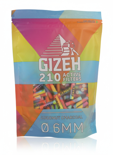 Gizeh Aktivkohle Filter Rainbow 6mm 210 Stück