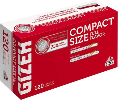 Gizeh Compact Size 7,2mm Zigarettenhülsen 120 Stück